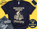 Mountain Biker Shirt Mountain Biking Is My Therapy MTB Gift Mountain Bike Tee Cycling Sports Tank Hoodie A2004 Hoodie – Feel-Good Design · Must-Have Style