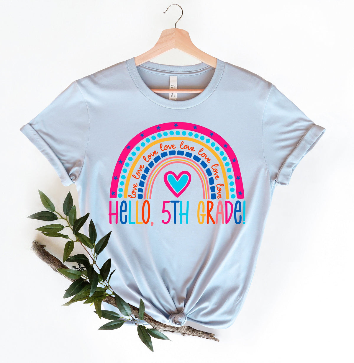 Hello 5th grade ShirtsTeach Love Inspire ShirtBack To School ShirtFifth Grade Teacher TeeTeacher Appreciation Tee1st day of school Graphic Tee – Aesthetic Look · High-Quality Print