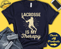 Lacrosse Shirt Lacrosse Is My Therapy Lacrosse Player Gift Men Tee Stick And Ball Games Sports Tank Hoodie A2168 Hoodie – Everyday Comfort · Top Pick For Any Outfit