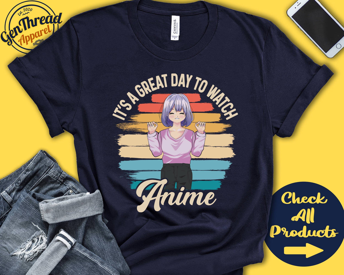 Anime Shirt Gift For Anime Gift Anime Tee Otaku Shirt Otaku Gift Manga Geek Great Day Hobby Retro Shirt Tank Hoodie A2201 Hoodie – Cozy Vibes · High-Quality Print