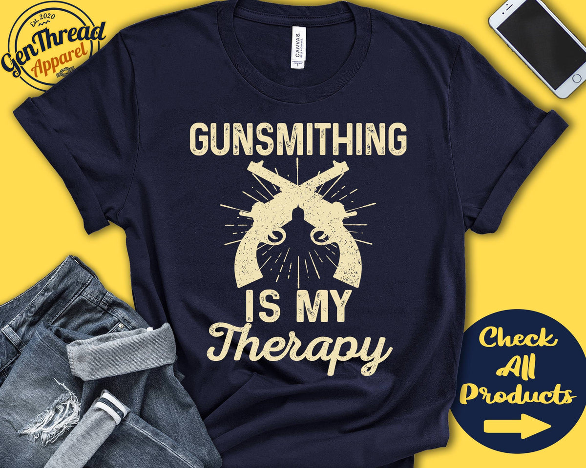 Gunsmithing Shirt Gift For Gunsmith Gift Marksman Gunsmith Shirt Gun Lover Hobby Is My Therapy Tank Hoodie A2293 Hoodie – Easygoing Wear · Must-Have Style