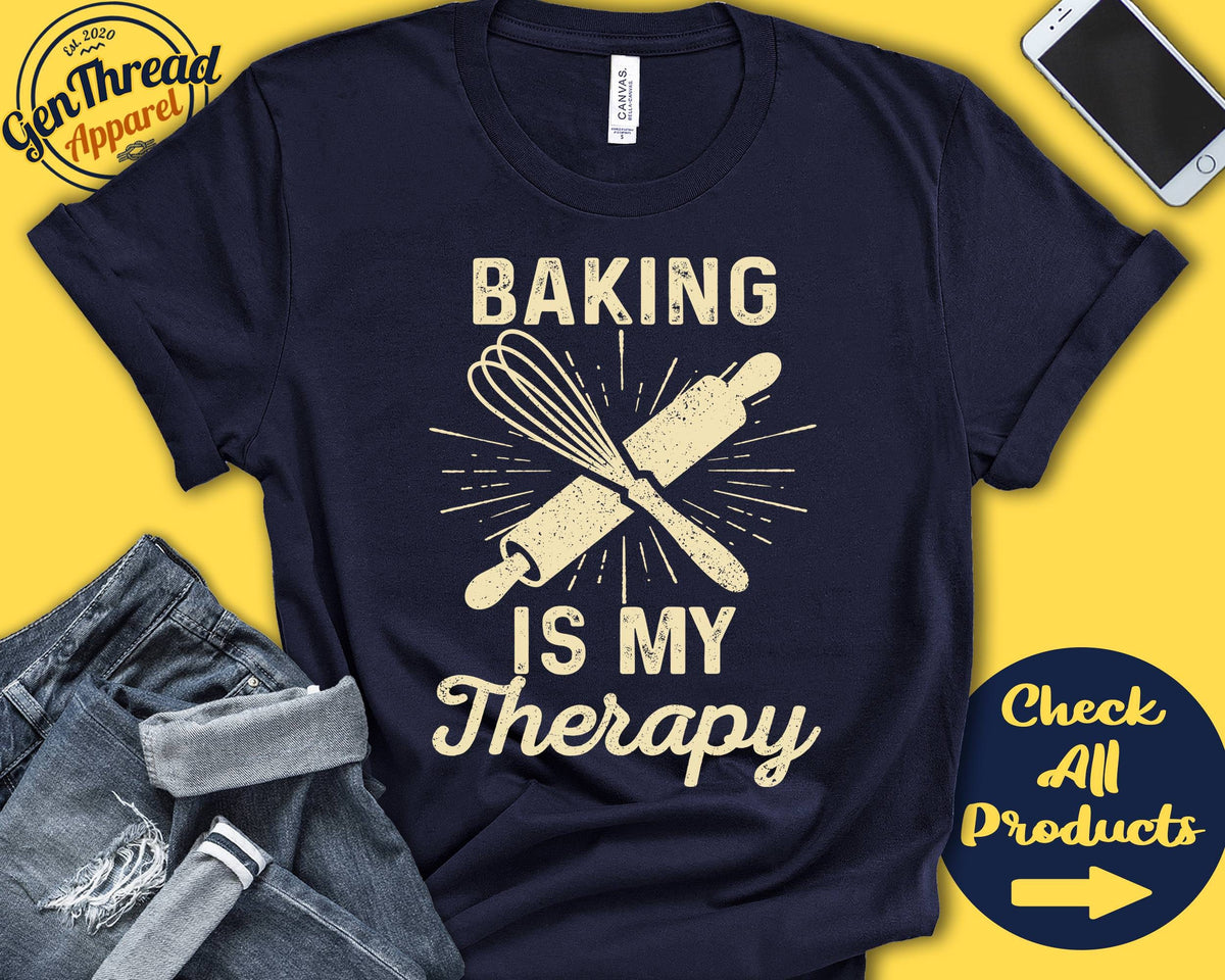 Baking Shirt Gift For Baker Shirt Baking Tee Baker Gift Cookie Shirt Hobby Is My Therapy Tank Hoodie A2343 Hoodie – Aesthetic Look · Perfect For Daily Wear
