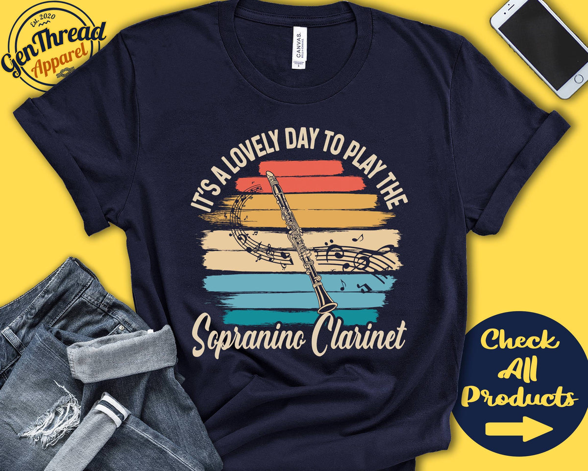 Sopranino Clarinet Player Shirt E Flat Clarinet Gift Clarinetist Wind Musician Music Instrument Lovely Day Tank Hoodie A2419 Hoodie – Bold Style · Perfect For Daily Wear