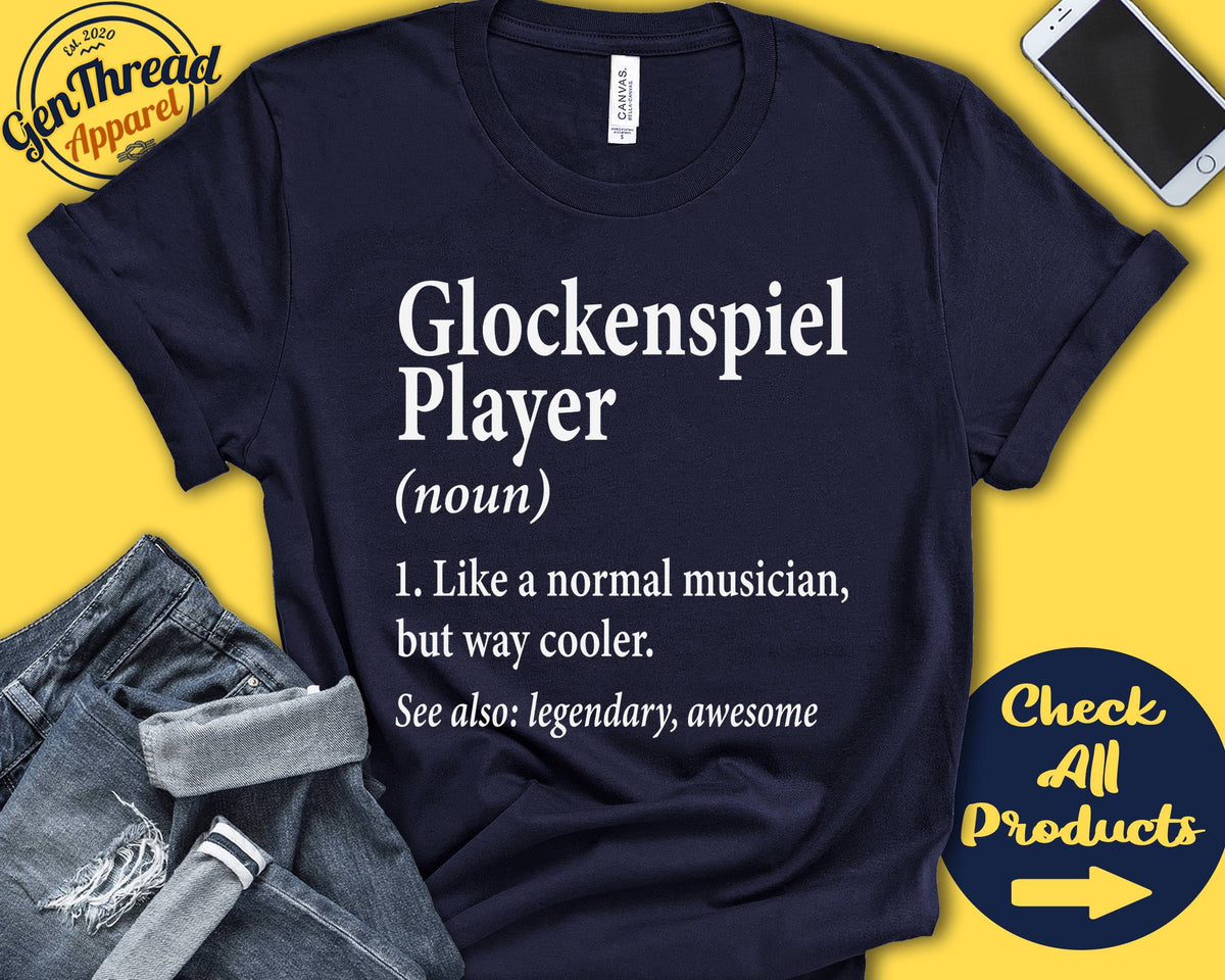 Glockenspiel Shirt Glockenspiel Gift Player Marching Band Percussion Musical Instrument Musician Definition Tank Hoodie A2622 Hoodie – Easygoing Wear · High-Quality Print