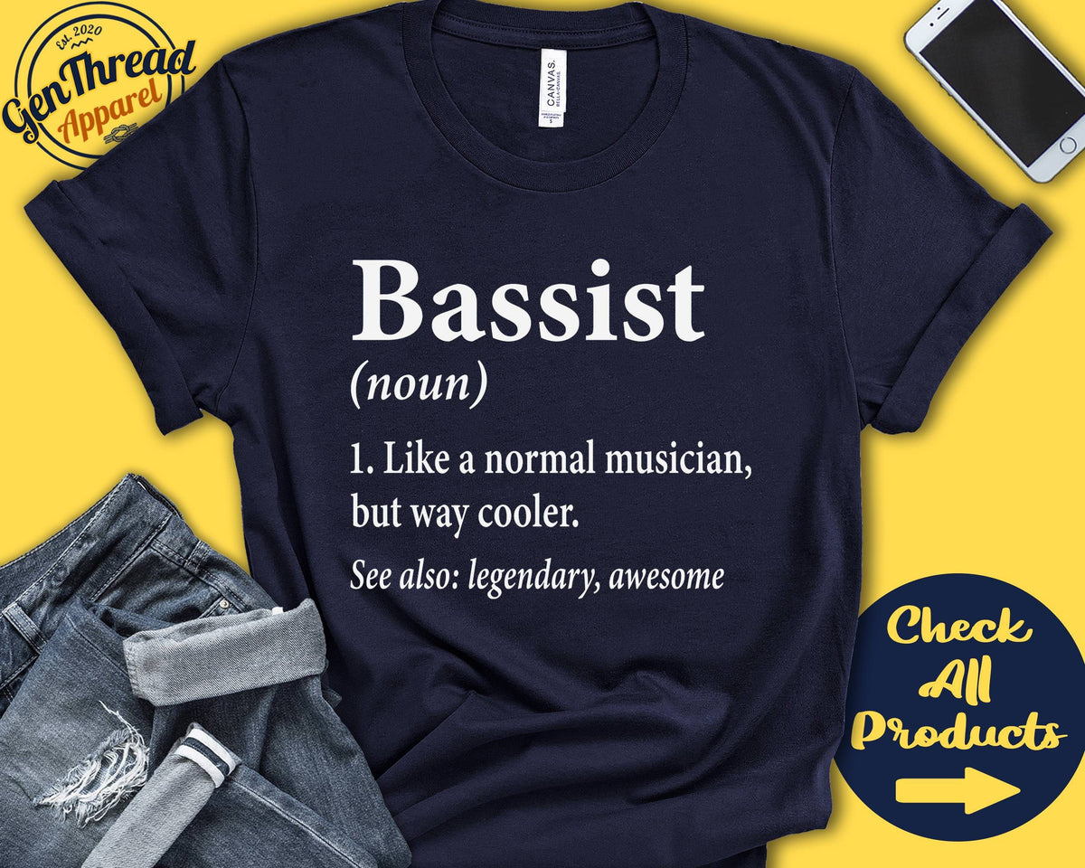 Bassist Shirt Bassist Gift Bass Player Bass Shirt Bass Gift Bass Lover Instrument Musician Definition Tank Hoodie A2635 Hoodie – Warm & Stylish · High-Quality Print