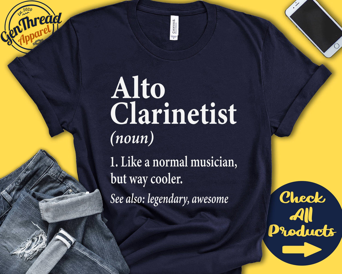 Alto Clarinetist Shirt Alto Clarinetist Gift Clarinet Player Musical Instrument Musician Definition Tank Hoodie A2664 Hoodie – Everyday Comfort · Top Pick For Any Outfit