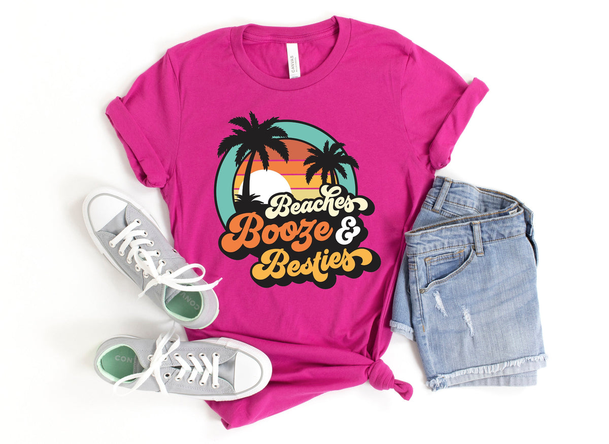 Beaches Booze and Besties ShirtBachelorette Party ShirtsGirls Trip ShirtsBeach BacheloretteShirt for WomenTropical ShirtGirls Getaway Graphic Tee – Cozy Vibes · Top Pick For Any Outfit