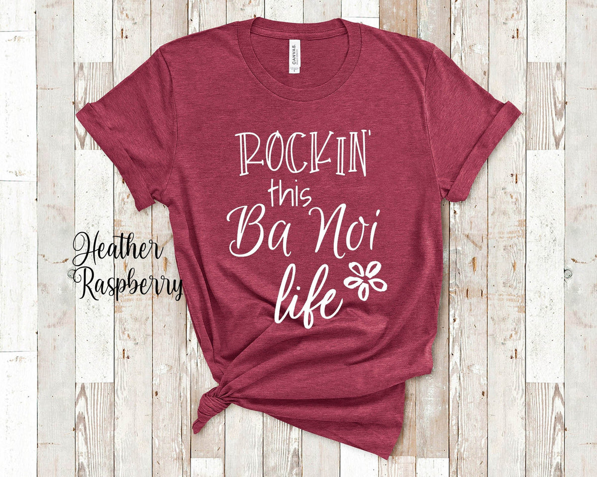 Rockin39 This Ba Noi Life Grandma Tshirt Vietnamese Grandmother Gift Idea for Mother39s Day Birthday Christmas or Pregnancy Announcement Graphic Tee – Feel-Good Design · Perfect For Daily Wear