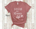 Rockin This Nonnie Life Tshirt Gift for Grandmother Funny Nonnie Shirt Grandmother Birthday Mother39s Day Gifts for Nonnie Graphic Tee – Cozy Vibes · Great Gift For Fans