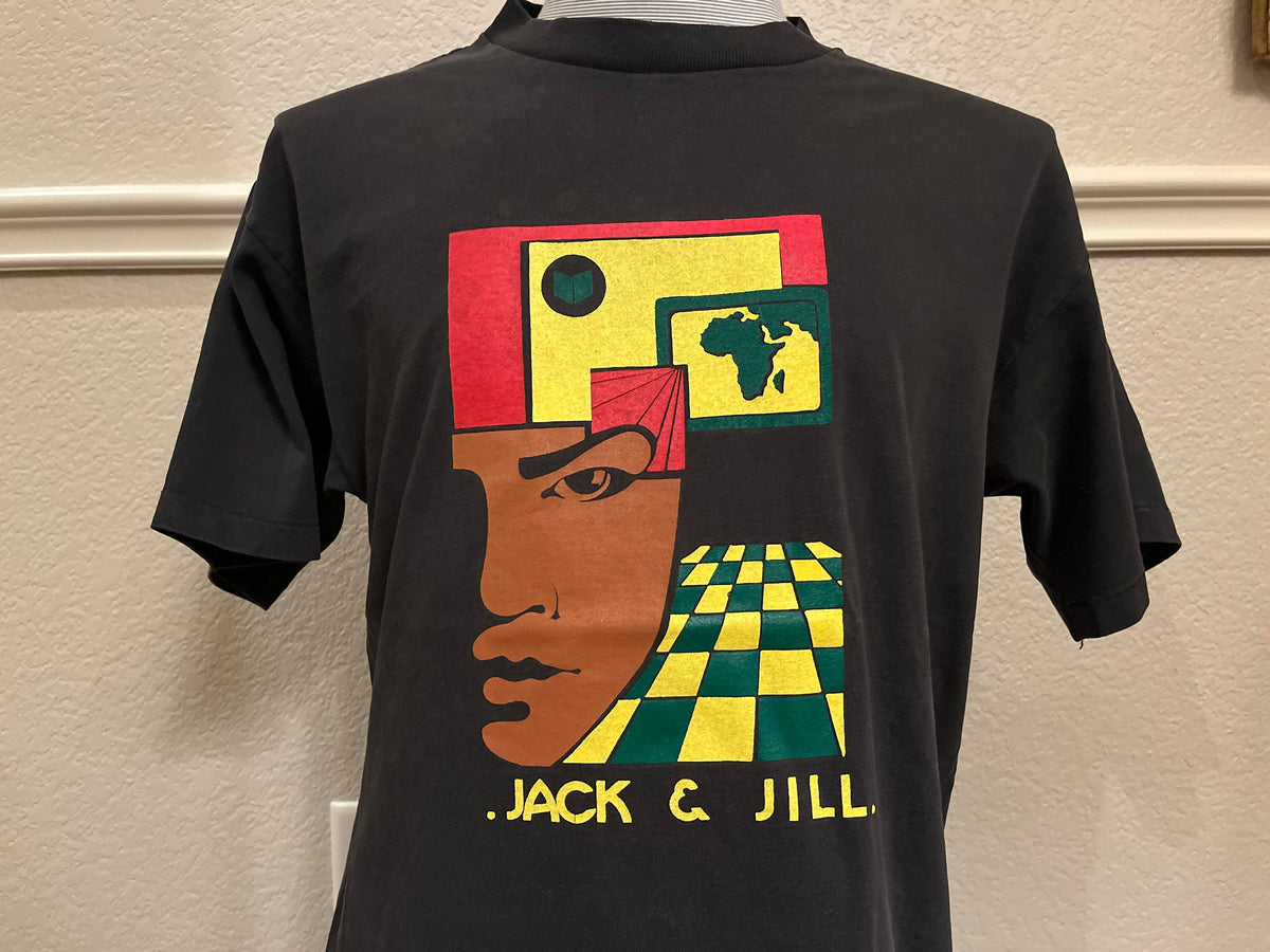 Vintage 9039s Jack and Jill Black T Shirt Size L Graphic Tee – Cozy Vibes · Must-Have Style