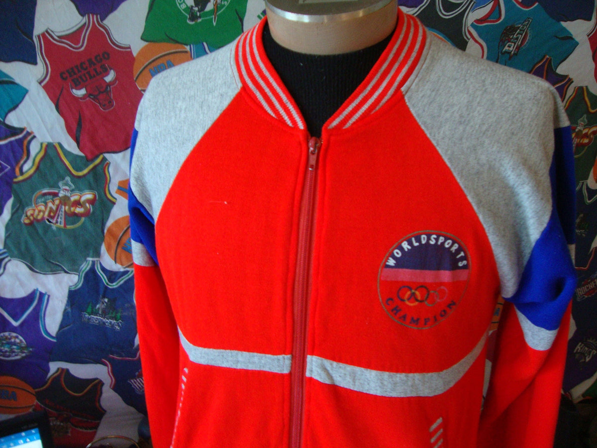 Vintage 8039s Worldsports Olympics Running Track Jacket Sweatshirt M Sweatshirt – Warm & Stylish · Trending Graphic Apparel