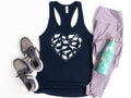 Dinosaur Animal Racerback Tank Tops Heart Dinosaur Tank Tops Dino Lover Tank Top Gift For Dino Lover Heart Tank Tops Tank Top – Warm & Stylish · Great Gift For Fans