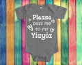 Pass Me To Yiayia Cute Grandma Baby Bodysuit Tshirt or Toddler Shirt Greece Greek Grandmother Gift or Pregnancy Announcement Graphic Tee – Fan Favorite · Trending Graphic Apparel