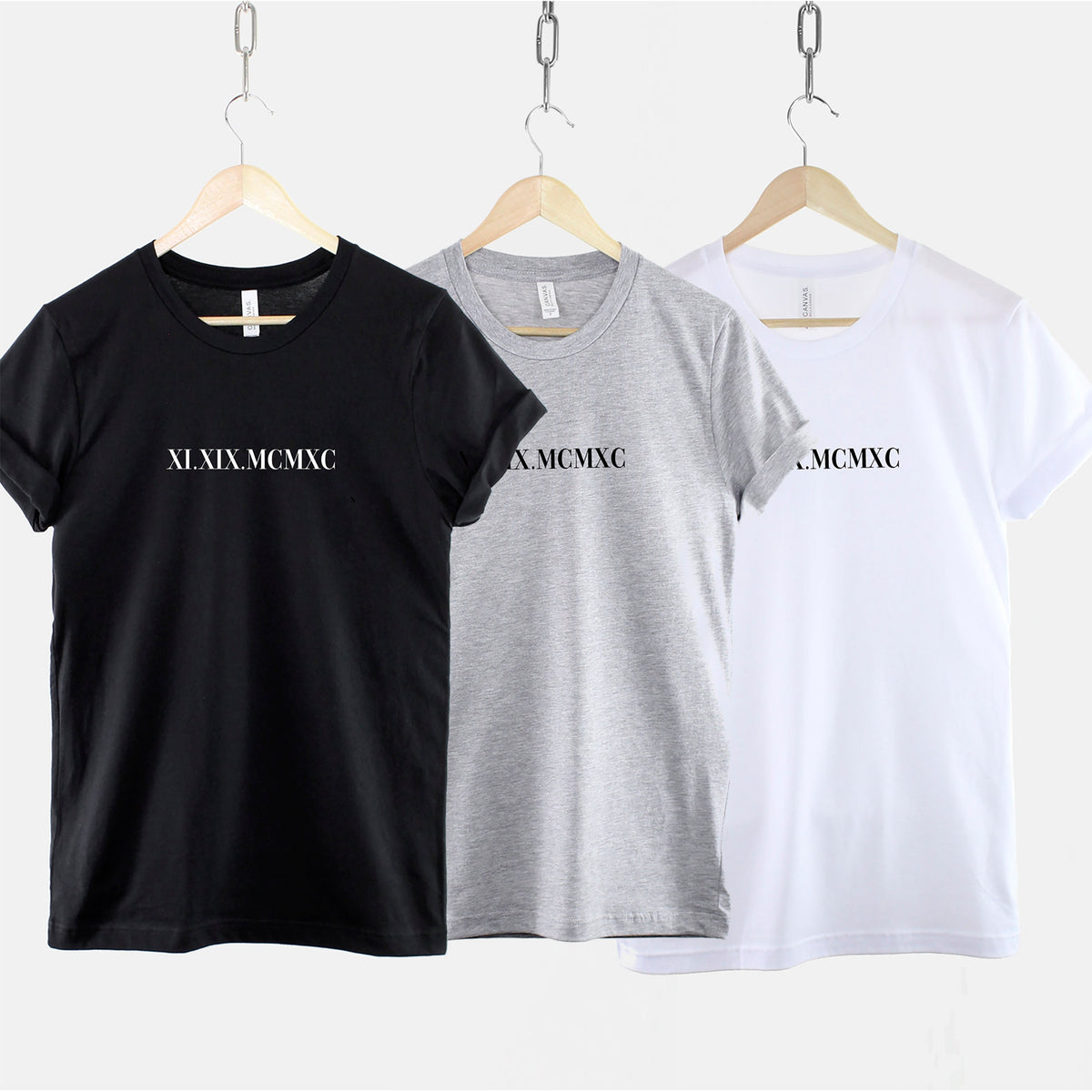 Matching Couples Personalised Roman Numeral TShirt Minimal Unisex Anniversary Date TShirt Couples Honeymoon Shirts Wedding Date Gift Graphic Tee – Easygoing Wear · Must-Have Style