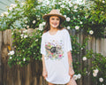 Kitten TShirt with Butterflies Cute Kitten Shirt Gift for Cat Lover Cat Laying in Flowers Gift for Cat Moms Fun Kitten Gift Idea Graphic Tee – Easygoing Wear · High-Quality Print