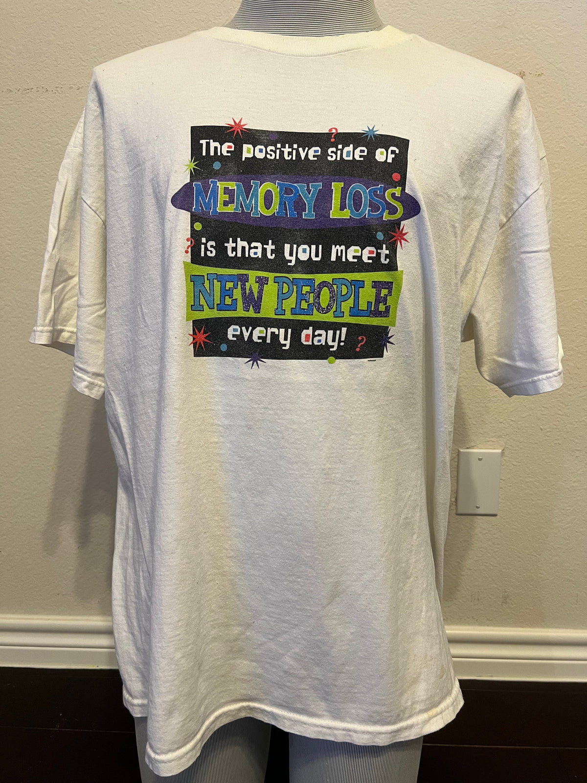 Vintage 9039s Memory Loss Meet New People Funny T Shirt XL Graphic Tee – Easygoing Wear · Great Gift For Fans