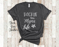 Rockin This Myna Life Grandma Tshirt Italian Grandmother Gift Idea for Mother39s Day Birthday Christmas or Pregnancy Reveal Announcement Graphic Tee – Fan Favorite · Must-Have Style