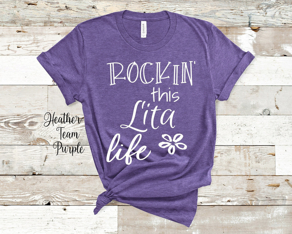Rockin This Lita Life Grandma Tshirt Spanish or Mexican Grandmother Gift Idea for Mother39s Day Birthday Christmas or Pregnancy Reveal Graphic Tee – Easygoing Wear · Perfect For Daily Wear