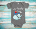 PapPap Loves Me Cute Grandpa Name Whale Baby Bodysuit Unique Grandfather Gift for Granddaughter or Grandson or Pregnancy Announcement Graphic Tee – Fan Favorite · High-Quality Print