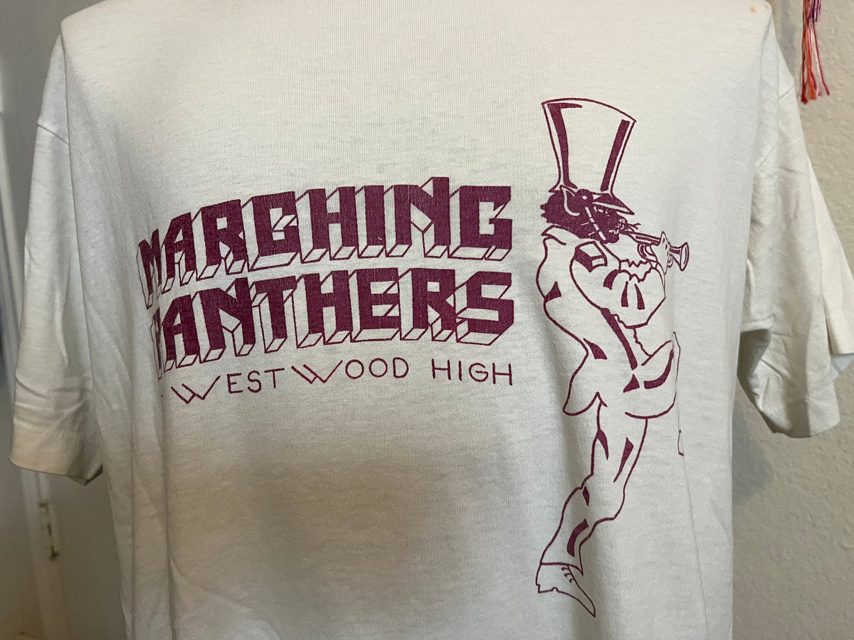 Vintage 8039s Marching Panthers of Westwood High Band T Shirt XL Graphic Tee – Soft Feel · Top Pick For Any Outfit