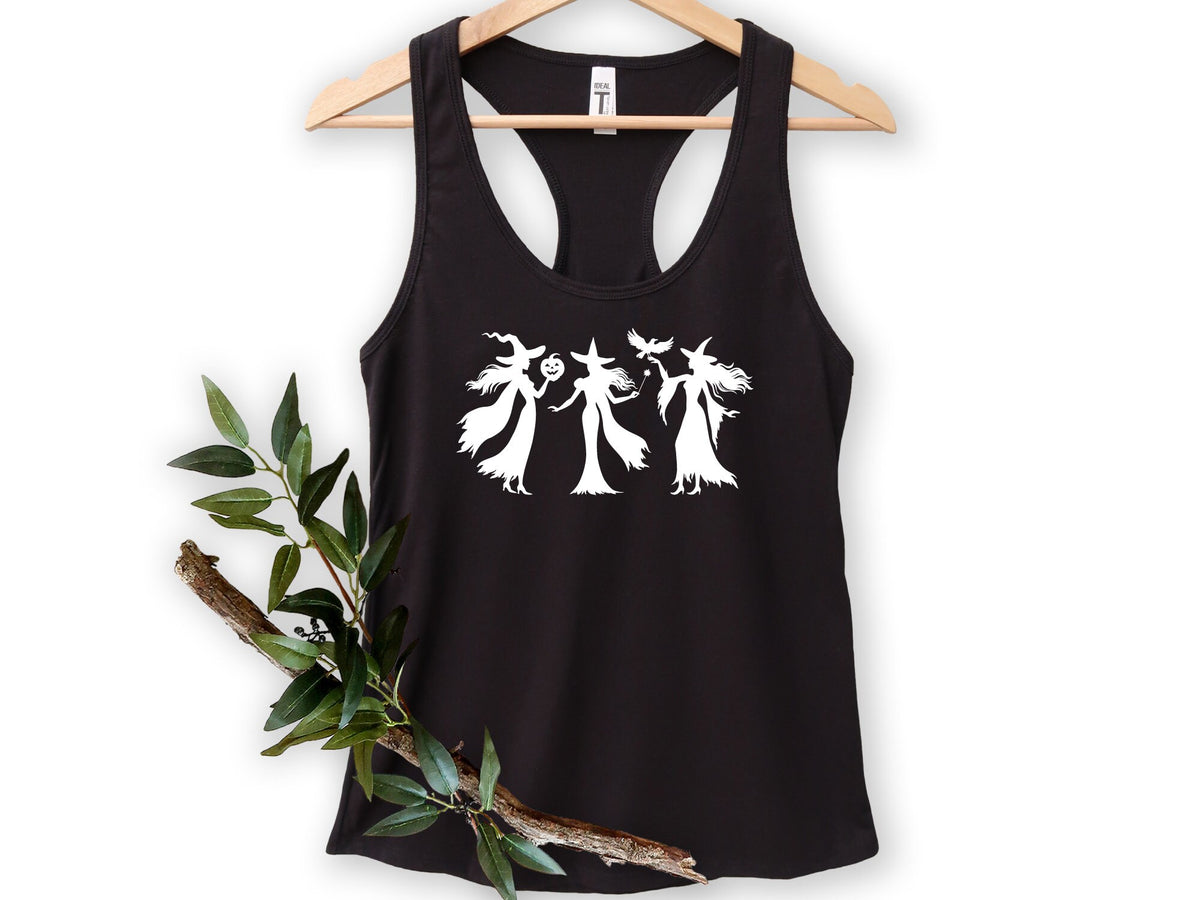 Halloween Witches Tank Women Witches Halloween Tank Tops Witch Shirt Happy Halloween Fall Racerback Tank Witchy Tank Tank Tops Tank Top – Premium Graphic · High-Quality Print