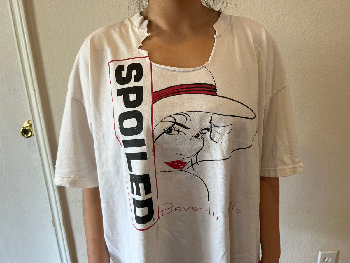 Vintage 90s Beverly Hills Spoiled White T Shirt Size XL Graphic Tee – Easygoing Wear · Trending Graphic Apparel