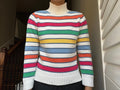 Vintage 90s Tommy Hilfiger Rainbow Striped Turtleneck Crewneck Sweatshirt Size M Sweatshirt – Cozy Vibes · High-Quality Print