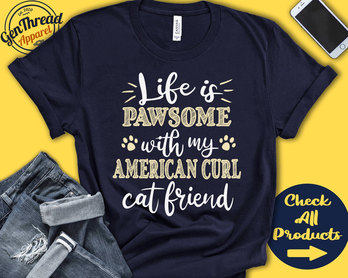 American Curl Shirt American Curl Gift American Curl Cat Lover New Pet Parent Cat Parent Cat Mom Pawsome Tank Hoodie A0582 Hoodie – Soft Feel · Top Pick For Any Outfit