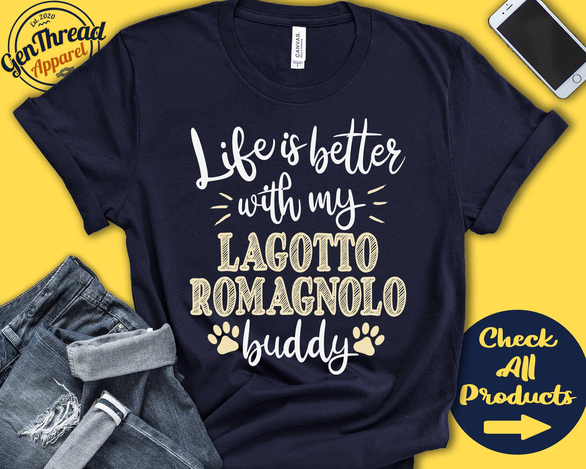 Lagotto Romagnolo Shirt Lagotto Romagnolo Gift Lagotto Mom Lagotto Dad Dog Mama Dog Parent Life is Better Tank Hoodie A0760 Hoodie – Bold Style · Trending Graphic Apparel