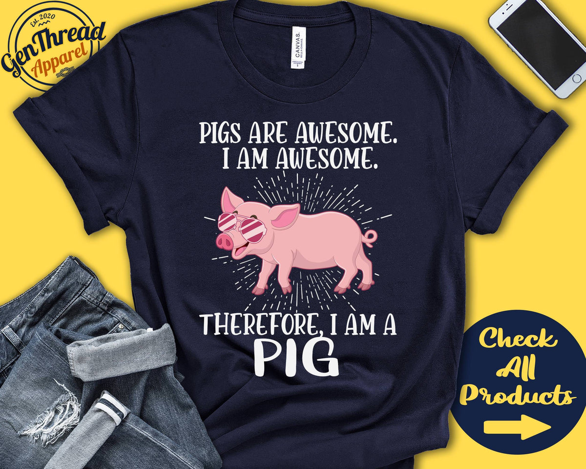 Pig Shirt Pig Lover Gift Zoo Zoologist Zoology Mammalogist Funny Cool Awesome Animal Tank Hoodie A3165 Hoodie – Easygoing Wear · Great Gift For Fans
