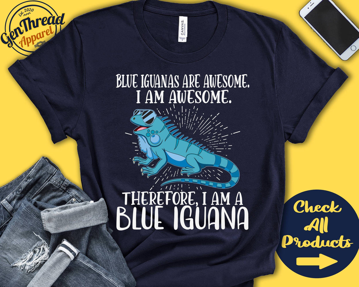 Blue Iguana Shirt Blue Iguana Lover Gift Zoo Zoologist Herpetology Herpetologist Funny Cool Awesome Animal Tank Hoodie A3264 Hoodie – Soft Feel · High-Quality Print