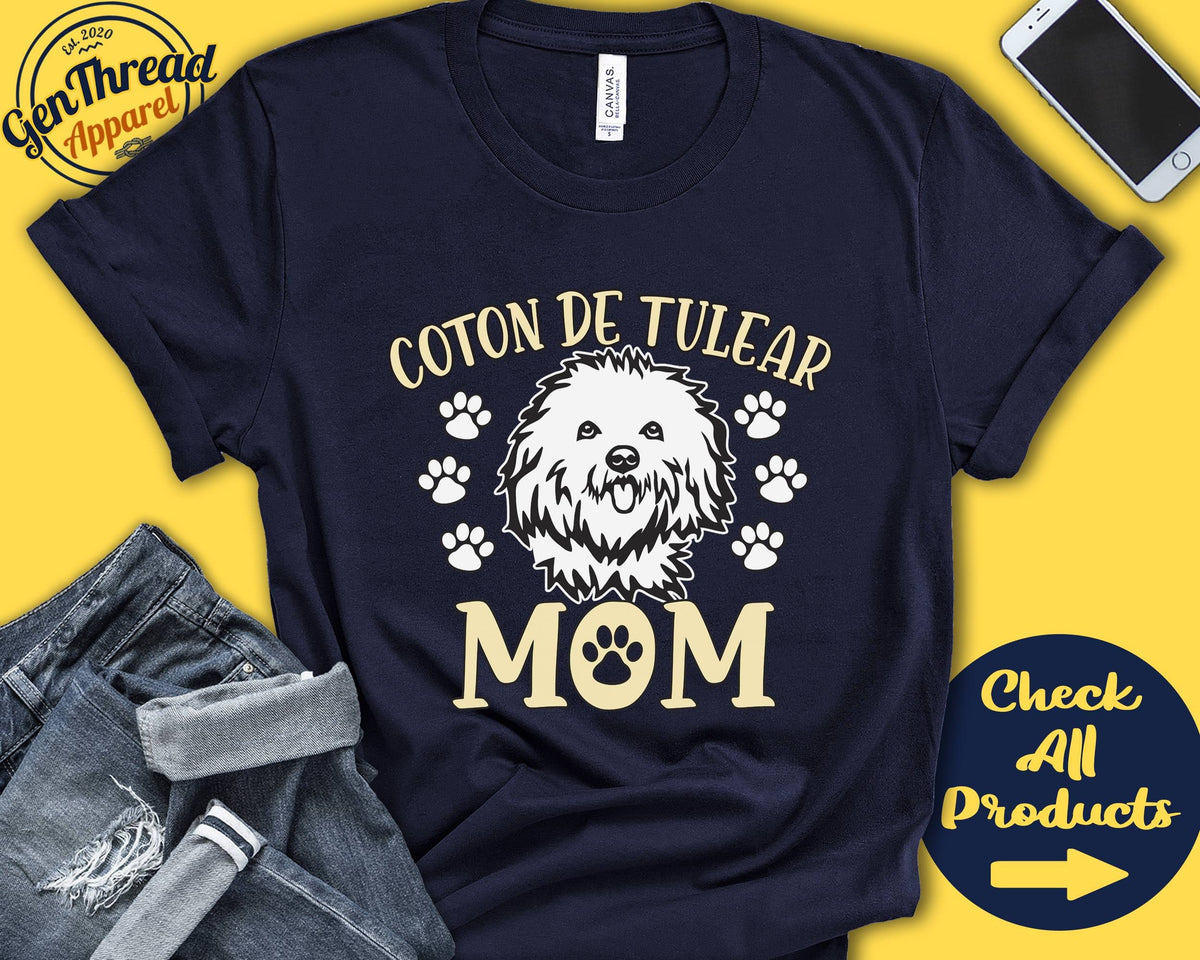 Coton De Tulear Mom Coton De Tulear Shirt Gift Mama New Dog Parent Dog Owner Lover Breed Tee Tank Hoodie A3331 Hoodie – Easygoing Wear · High-Quality Print