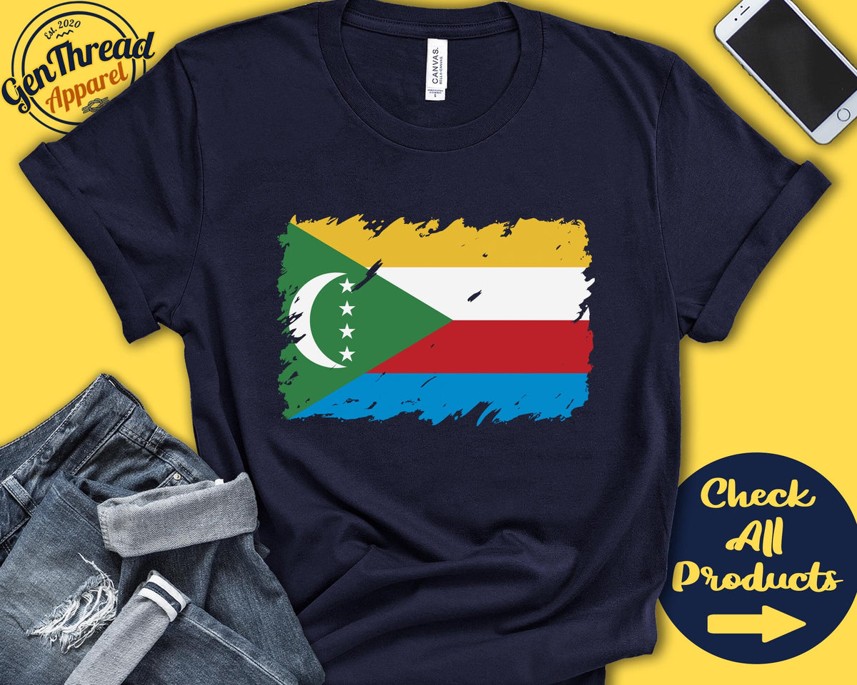 Comoros Flag Shirt Gift For Comoran Gift Proud Comoran Pride Comoran Root Eastern Africa Flag Country Shirt Tank Hoodie F0037 Hoodie – Fan Favorite · Top Pick For Any Outfit