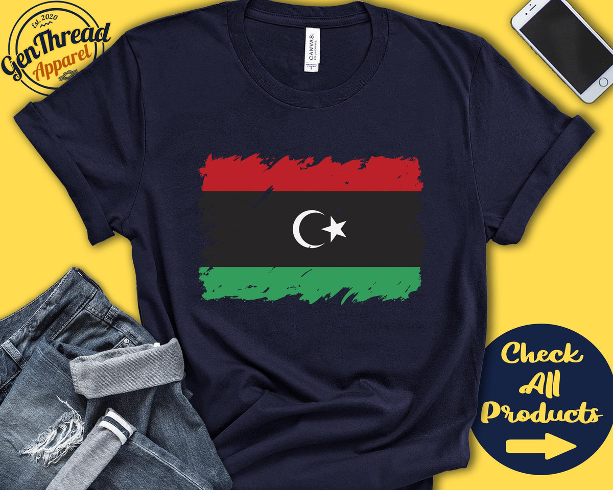 Libya Flag Shirt Gift For Libyan Gift Proud Libyan Pride Libyan Root North Africa Flag Country Shirt Tank Hoodie F0095 Hoodie – Aesthetic Look · Must-Have Style