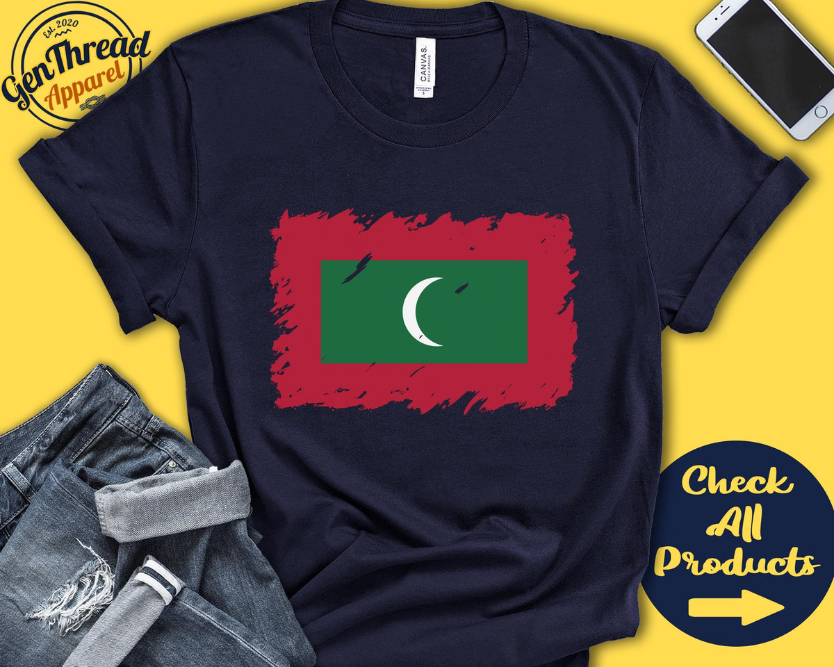 Maldives Flag Shirt Gift For Maldivian Gift Proud Maldivian Pride Maldivian Root South Asia Flag Country Shirt Tank Hoodie F0102 Hoodie – Cozy Vibes · Trending Graphic Apparel