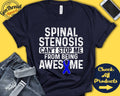 Spinal Stenosis Shirt Spinal Stenosis Awareness Blue Ribbon Fighter Warrior Surgery Recovery Cant Stop Tank Hoodie A0930 Hoodie – Soft Feel · Great Gift For Fans