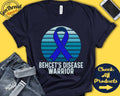 Behcets Disease Shirt Behcets Disease Awareness Blue Ribbon Warrior Fighter Surgery Recovery Tank Hoodie A1222 Hoodie – Warm & Stylish · Must-Have Style