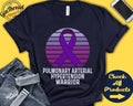 Pulmonary Arterial Hypertension Shirt PHTN Awareness Purple Ribbon Warrior Fighter Surgery Recovery Tank Hoodie A1312 Hoodie – Premium Graphic · Must-Have Style