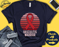 Vasculitis Shirt Vasculitis Awareness Red Ribbon Warrior Fighter Surgery Recovery Tank Hoodie A1336 Hoodie – Easygoing Wear · Great Gift For Fans