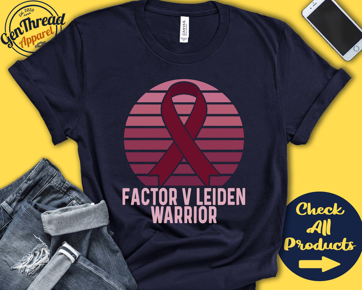 Factor V Leiden Shirt Factor V Leiden Awareness Burgundy Ribbon Warrior Fighter Surgery Recovery Tank Hoodie A1395 Hoodie – Premium Graphic · Must-Have Style
