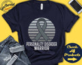 Personality Disorder Shirt Personality Disorder Awareness Gray Ribbon Warrior Fighter Surgery Recovery Tank Hoodie A1426 Hoodie – Feel-Good Design · Great Gift For Fans