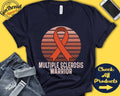 Multiple Sclerosis Shirt Multiple Sclerosis Awareness Orange Ribbon Warrior Fighter Surgery Recovery Tank Hoodie A1441 Hoodie – Bold Style · Trending Graphic Apparel