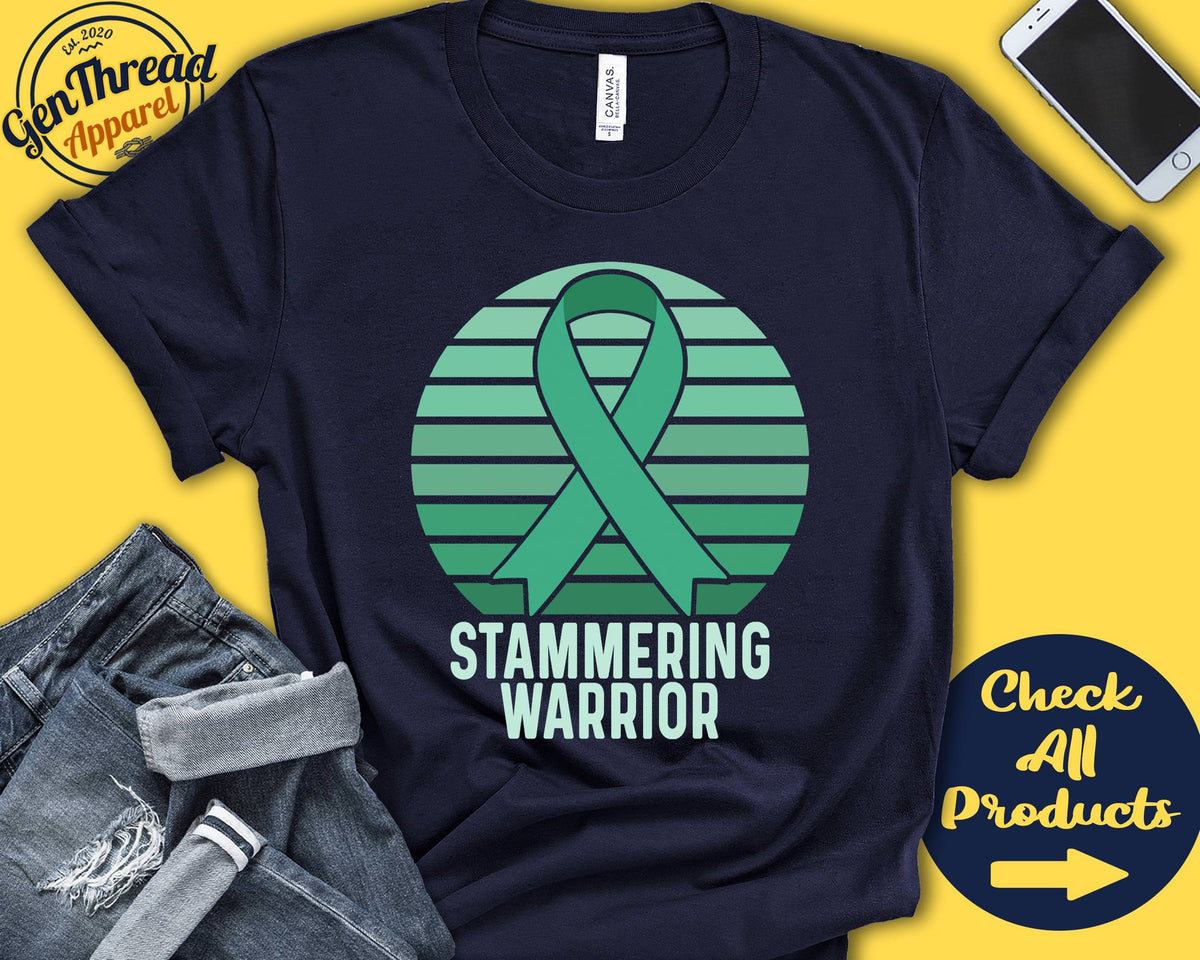 Stammering Shirt Stammering Awareness Sea Green Ribbon Warrior Fighter Surgery Recovery Tank Hoodie A1476 Hoodie – Warm & Stylish · Must-Have Style