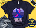 Infertility Shirt Infertility Awareness Pink Blue Ribbon Warrior Fighter Surgery Recovery Tank Hoodie A1514 Hoodie – Easygoing Wear · Great Gift For Fans