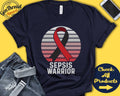 Sepsis Shirt Sepsis Awareness Red Black Ribbon Warrior Fighter Surgery Recovery Tank Hoodie A1527 Hoodie – Bold Style · Top Pick For Any Outfit