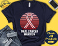 Oral Cancer Shirt Oral Cancer Awareness Red Stripe Ribbon Warrior Fighter Surgery Recovery Tank Hoodie A1535 Hoodie – Warm & Stylish · Must-Have Style