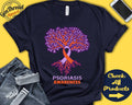 Psoriasis Shirt Psoriasis Awareness Tree Of Life Lavender and Orange Fighter Warrior Surgery Recovery Tank Hoodie A2980 Hoodie – Aesthetic Look · Perfect For Daily Wear