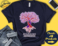 Migraine Shirt Migraine Awareness Tree Of Life Purple Red Ribbon Fighter Warrior Surgery Recovery Tank Hoodie A2990 Hoodie – Warm & Stylish · Perfect For Daily Wear