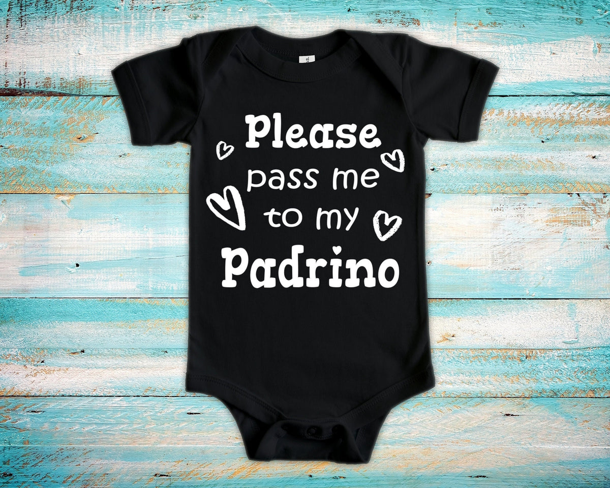 Pass Me To Padrino Cute Baby Bodysuit Tshirt or Toddler Shirt Spain Spanish Godfather Gift or Pregnancy Announcement Graphic Tee – Feel-Good Design · Top Pick For Any Outfit