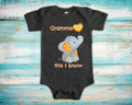 Grammie Loves Me Cute Grandma Name Elephant Baby Bodysuit Unique Grandmother Gift for Granddaughter or Grandson or Pregnancy Announcement Graphic Tee – Easygoing Wear · Great Gift For Fans